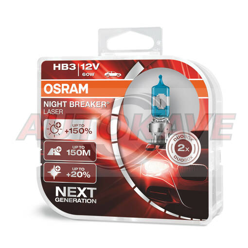 AUTOLAMPPU HB3 12V60W Night Br +150% - Auton polttimot - 10-260592 - 1