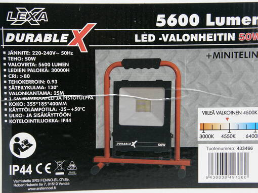 Lexa led valonheitin 5600lm 50w +miniteline -  - 10-261695 - 1