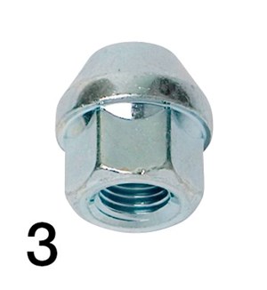 PYÖRÄNMUTTERI 12X1.25 KARTIO AVOIN K25 - Vannetarvikkeet, -pultit - 10-260595 - 2