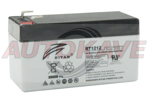 Akku RITAR 12V, 1,2Ah, 97x48x55 - Pienkone- ja mp-akut - 10-261156 - 2