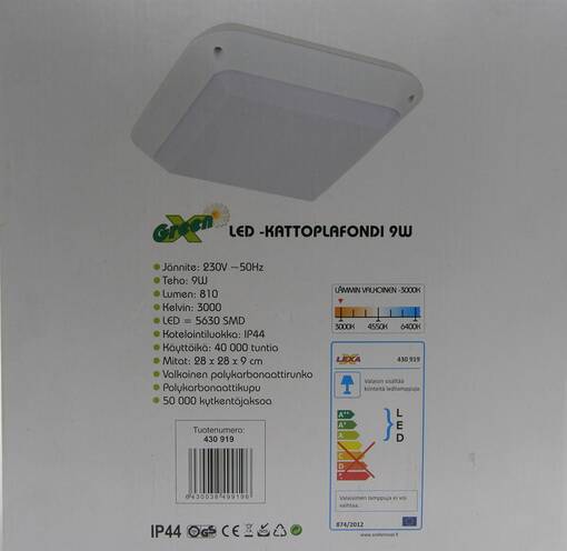 Greenx LED-kattoplafondi 9w - LED-lamput - 10-261686 - 1