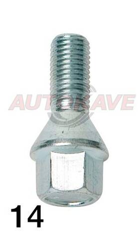 Pyöränpultti 14x1,50x28 KARTIO - Vannetarvikkeet, -pultit - 10-261097 - 1