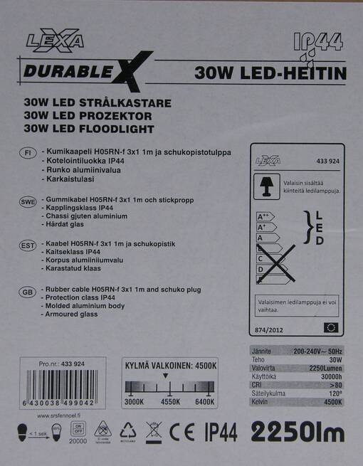 Lexa DurableX LED-heitin 30W - Valaisimet - 10-261697 - 1