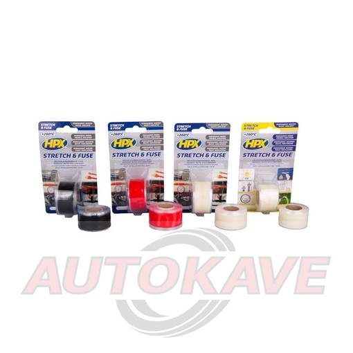 HPX Stretch & Fuse itsevulkanoituva teippi musta 25mm*3m - Teipit ja liimat - 10-261558 - 1