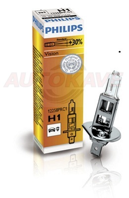 AUTOLamppu PHILIPS H1 12V 55W VISION+30% - Auton polttimot - 10-261059 - 1